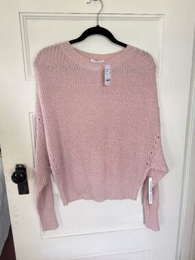 NWT Seven Sisters Blush Pink Cotton Blend Knit Sweater | Size Small